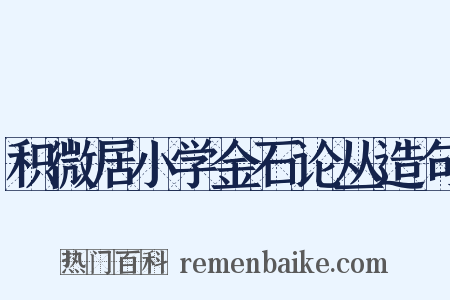 积微居小学金石论丛造句是什么意思的图片